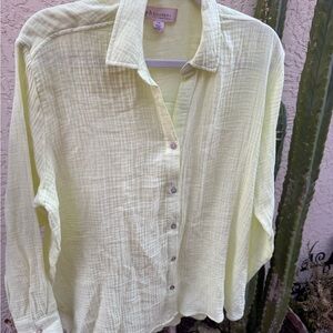 Philosophy Soft Yellow Button Down Shirt